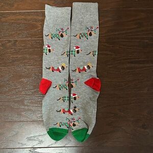 3/$12 ✨ Festive weenie Gray Socks 🌭 🎄